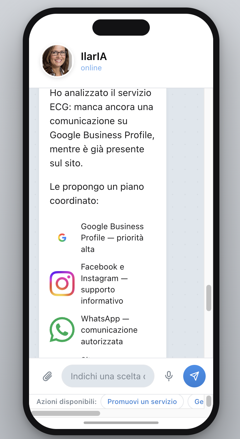 Screenshot della demo IlarIA